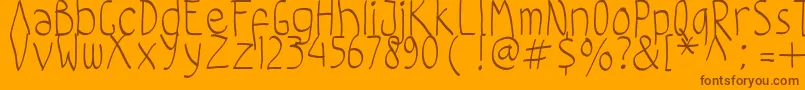 ClrdBastard Font – Brown Fonts on Orange Background