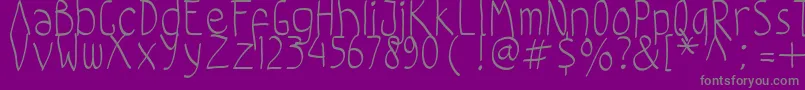 Czcionka ClrdBastard – szare czcionki na fioletowym tle