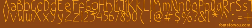 ClrdBastard Font – Orange Fonts on Brown Background