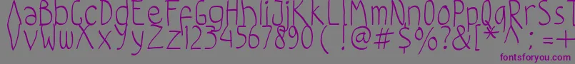 ClrdBastard Font – Purple Fonts on Gray Background