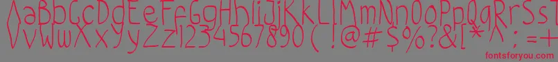 ClrdBastard Font – Red Fonts on Gray Background