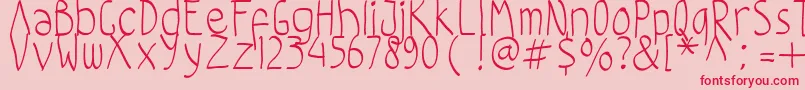 ClrdBastard Font – Red Fonts on Pink Background