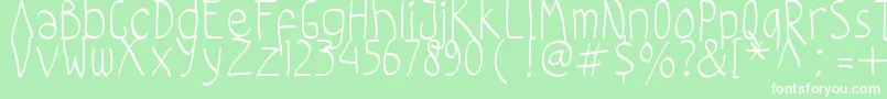 ClrdBastard Font – White Fonts on Green Background