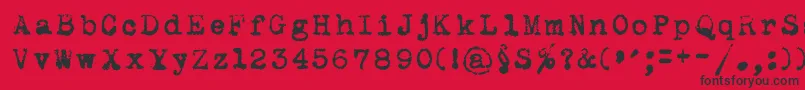 Maszynaroyaldark Font – Black Fonts on Red Background
