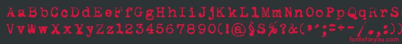 Maszynaroyaldark Font – Red Fonts on Black Background