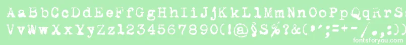 Maszynaroyaldark Font – White Fonts on Green Background