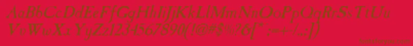 Police CharlesAntique – polices brunes sur fond rouge