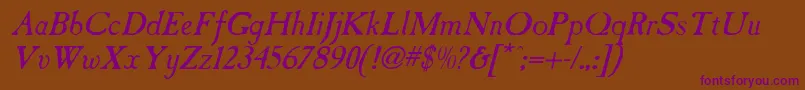 CharlesAntique Font – Purple Fonts on Brown Background