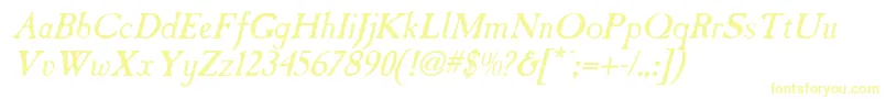 CharlesAntique Font – Yellow Fonts on White Background