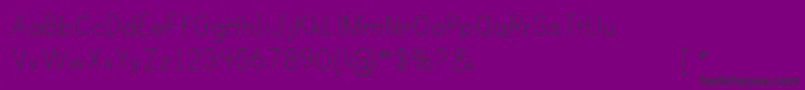 Fonte PrintClearly – fontes pretas em um fundo violeta