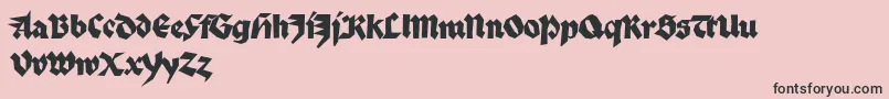 PalmonaReduced Font – Black Fonts on Pink Background