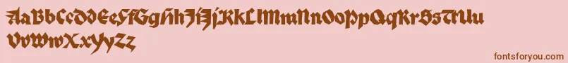 PalmonaReduced Font – Brown Fonts on Pink Background