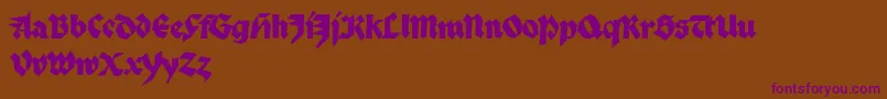 PalmonaReduced Font – Purple Fonts on Brown Background