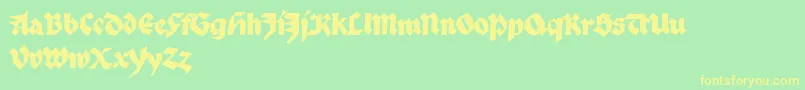 PalmonaReduced Font – Yellow Fonts on Green Background