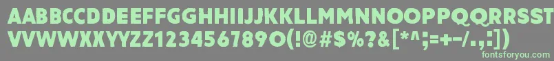 AmateurNaked-fontti – vihreät fontit harmaalla taustalla