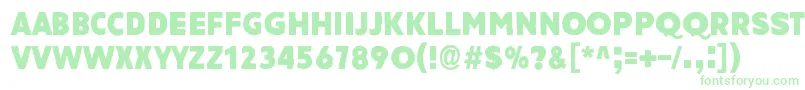 AmateurNaked Font – Green Fonts on White Background