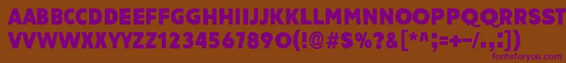 Шрифт AmateurNaked – фиолетовые шрифты на коричневом фоне