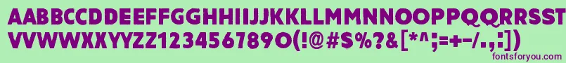 Шрифт AmateurNaked – фиолетовые шрифты на зелёном фоне