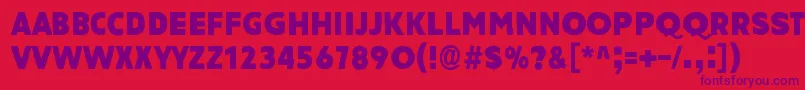 AmateurNaked Font – Purple Fonts on Red Background