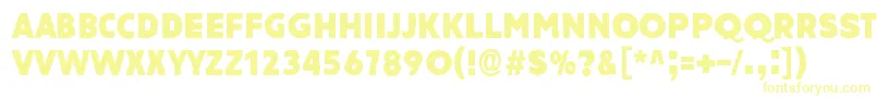 フォントAmateurNaked – 白い背景に黄色の文字