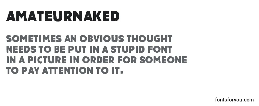 Review of the AmateurNaked Font