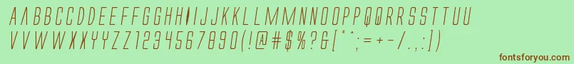 Alienleagueital Font – Brown Fonts on Green Background