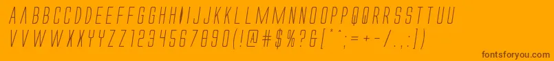 Alienleagueital Font – Brown Fonts on Orange Background