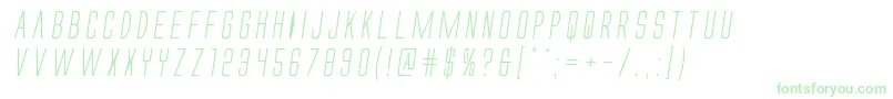 Alienleagueital Font – Green Fonts on White Background