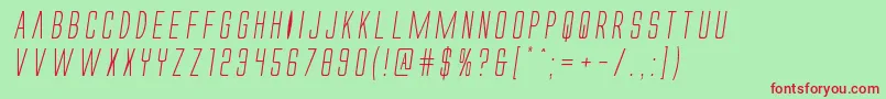 Alienleagueital Font – Red Fonts on Green Background