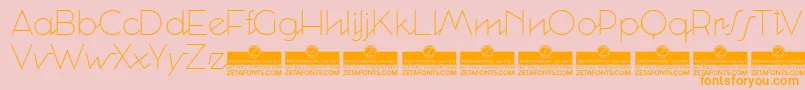 CocosignumcorsivoitalicoUltTrial Font – Orange Fonts on Pink Background