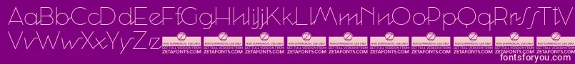 CocosignumcorsivoitalicoUltTrial Font – Pink Fonts on Purple Background