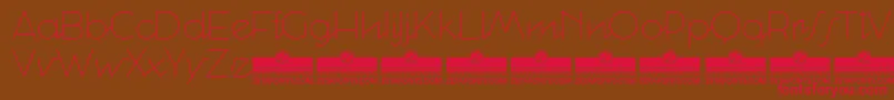 Шрифт CocosignumcorsivoitalicoUltTrial – красные шрифты на коричневом фоне