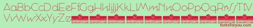 CocosignumcorsivoitalicoUltTrial Font – Red Fonts on Green Background