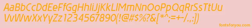 AffluentrgItalic Font – Orange Fonts on Pink Background