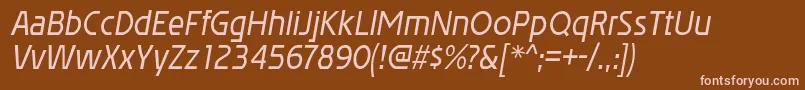 AffluentrgItalic Font – Pink Fonts on Brown Background