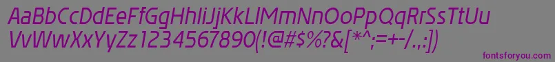Шрифт AffluentrgItalic – фиолетовые шрифты на сером фоне