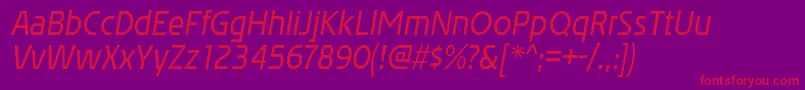 AffluentrgItalic Font – Red Fonts on Purple Background