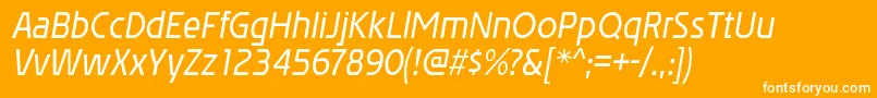 Шрифт AffluentrgItalic – белые шрифты на оранжевом фоне