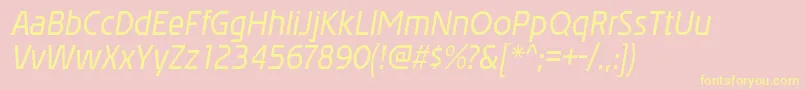 AffluentrgItalic Font – Yellow Fonts on Pink Background
