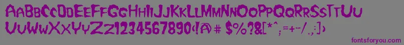 Misfit2 Font – Purple Fonts on Gray Background
