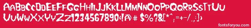 Misfit2 Font – White Fonts on Red Background