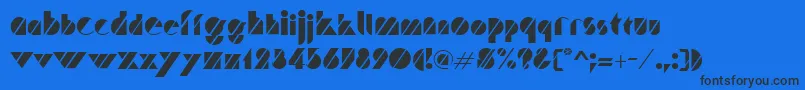 TruffleRegular Font – Black Fonts on Blue Background