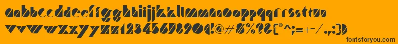 TruffleRegular Font – Black Fonts on Orange Background