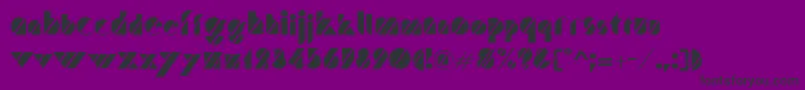 フォントTruffleRegular – 紫の背景に黒い文字