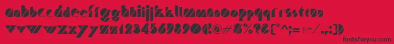 TruffleRegular Font – Black Fonts on Red Background