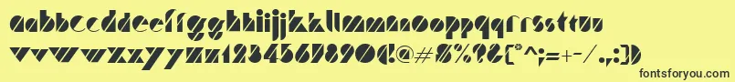 TruffleRegular Font – Black Fonts on Yellow Background