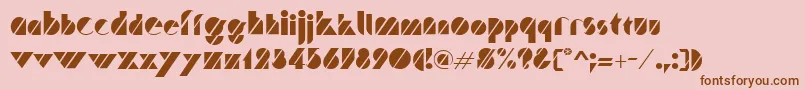 TruffleRegular Font – Brown Fonts on Pink Background