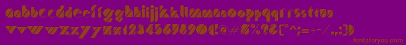 TruffleRegular Font – Brown Fonts on Purple Background