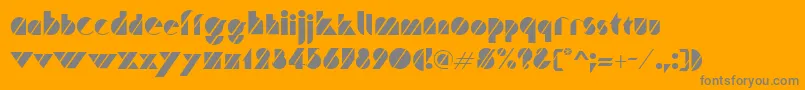 TruffleRegular-Schriftart – Graue Schriften auf orangefarbenem Hintergrund