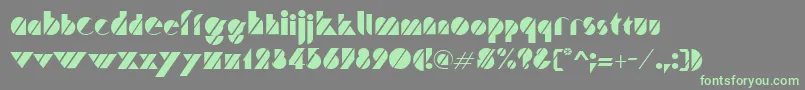 Police TruffleRegular – polices vertes sur fond gris